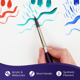 Silver Silk 88® Ultra Round Paintbrush | Short Handle | 8831S